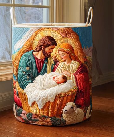Divine Night Quilted Laundry Hamper - Luxe Collapsible Laundry Basket With Reinforced Base & Padded Handles For Bedroom & Bath