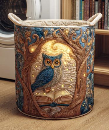 Dreamkeeper Stories Quilted Laundry Hamper — Storybook Print Foldable Laundry Basket For Kids, Nursery & Themed Decor