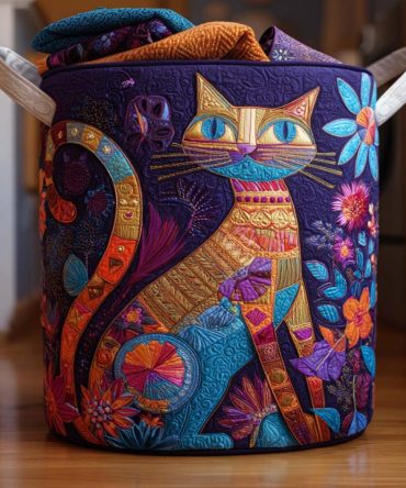 Dreamy Paws Quilted Laundry Hamper — Soft, Foldable Paw-Print Storage Basket For Cozy Bedrooms, Kids' Rooms, And Pet Areas