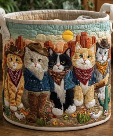 Dusty Paws Quilted Collapsible Laundry Hamper - Neutral Pet-Themed Washable Storage Basket For Home, Entryway & Laundry Room
