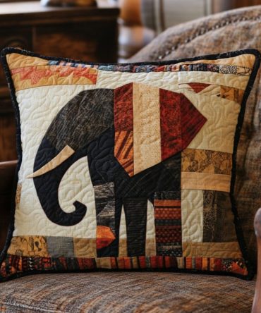 Earthbound King Quilted Accent Pillow Cover — Regal Natural Motif, Plush Quilting For Luxe Comfort, Long-Lasting Decorative Cushion Case