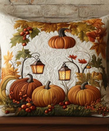 Elegant Harvest Quilted Pillow Cover — Refined Fall Throw Pillowcase For Living Room & Dining, Classic Accent Sham In Neutral Earth Tones