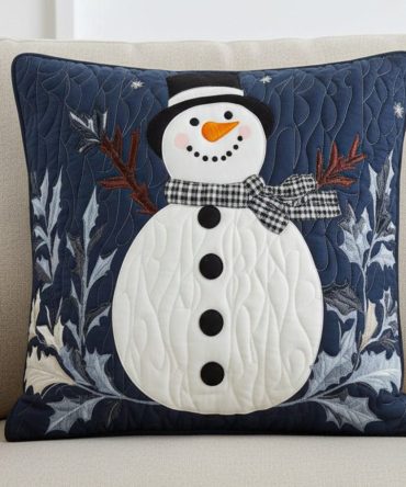 Playful Elf Helper Quilted Pillow Cover — Cute Holiday Accent Cushion Cover For Christmas Décor, Festive Sofa & Kids Room Gift-Ready