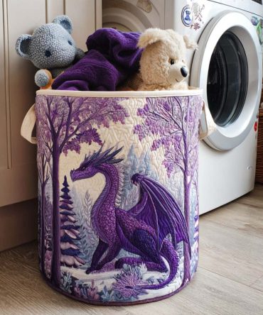 Ember Flight Quilted Laundry Hamper — Modern Rustic Quilted Basket With Durable Liner, Foldable Home & Dorm Laundry Storage