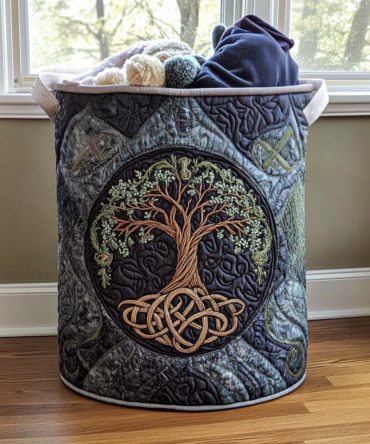 Eternal Bloom Quilted Laundry Hamper — Timeless Foldable Laundry Basket With Quilted Finish, Heavy-Duty Handles & Large Capacity For Daily Use