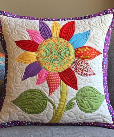 Eternal Radiance Quilted Pillow Cover - Luxe Textured Decorative Pillowcase For Bed & Living Room, Premium Cotton-Blend Sham, Subtle Sheen