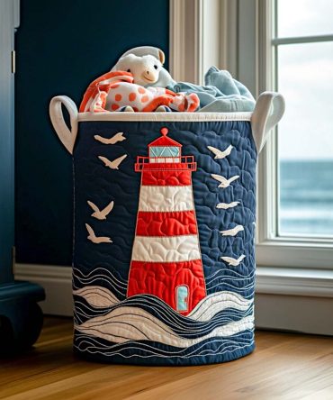 Evening Lightwatch Quilted Laundry Hamper — Stylish Foldable Laundry Basket With Reinforced Handles For Modern Bedroom & Bathroom Storage