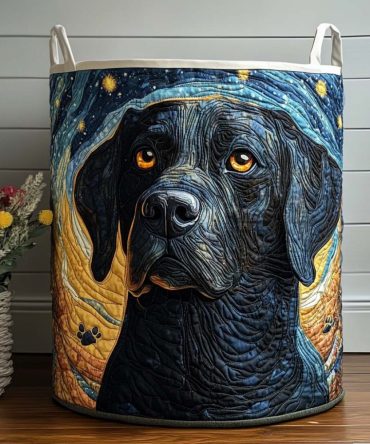 Evening Sky Quilted Laundry Basket – Collapsible Dark-Hued Hamper For Stylish Laundry Storage, Blankets & Seasonal Decor