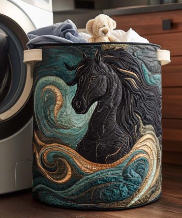 Farm Freedom Quilted Laundry Hamper — Americana Farmhouse Fabric Basket, Collapsible & Durable With Reinforced Handles For Heavy-Duty Home Use