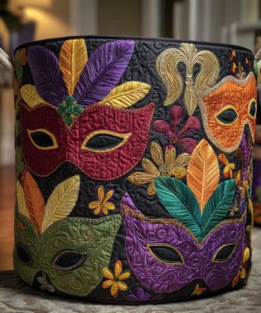 Festive Spirit Quilted Laundry Hamper — Cheerful Fabric Laundry Basket With Strong Handles, Collapsible & Machine-Washable For Easy Maintenance