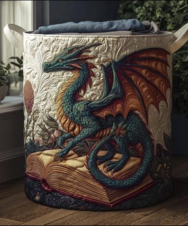 Firebound Quilted Laundry Hamper — Bold Pattern Collapsible Fabric Basket With Handles, Sturdy & Statement-Making Storage