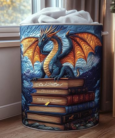 Flame Keeper Quilted Laundry Hamper — Bold Decorative Foldable Basket For Home & Apartment, Sturdy Handles And Space-Saving Design