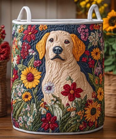 Floral Guard Quilted Laundry Basket – Chic Protective Floral Hamper For Delicate Linens, Toys & Everyday Storage