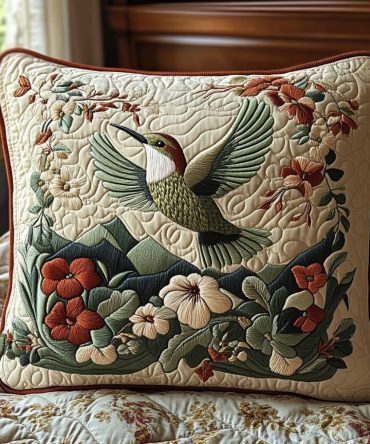 Butterfly Quilted Pillowcase - Fluttering Beauty Design, Lightweight Quilted Decorative Pillow Cover For Home