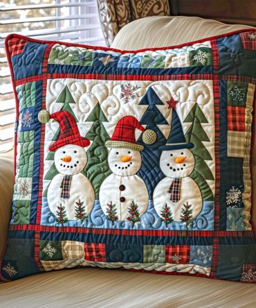 Forest Friends Quilted Pillow Cover - Woodland Animal Throw Pillowcase, Soft Cotton Blend, Machine-Washable Nature-Themed Decor For Nursery
