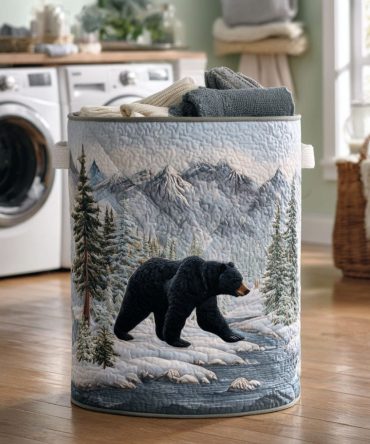 Frosted Woods Quilted Laundry Hamper — Elegant Soft-Side Laundry Basket With Reinforced Handles, Collapsible & Machine Friendly