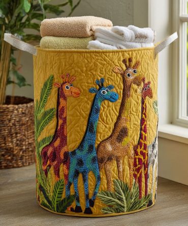 Gentle Giant Quilted Laundry Hamper — Oversized Foldable Storage Basket With Padded Handles For Easy Carrying