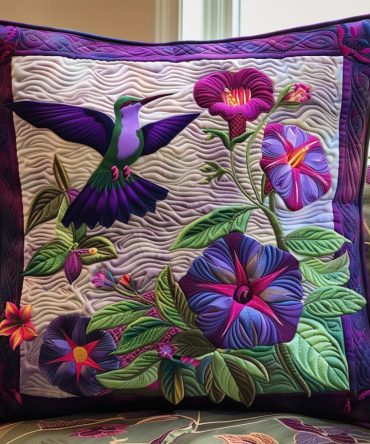 Glorious Hues Quilted Colorful Pillow Cover — Vibrant Ombre Decorative Sham, Soft Hypoallergenic Cotton Blend For Bedroom Accents