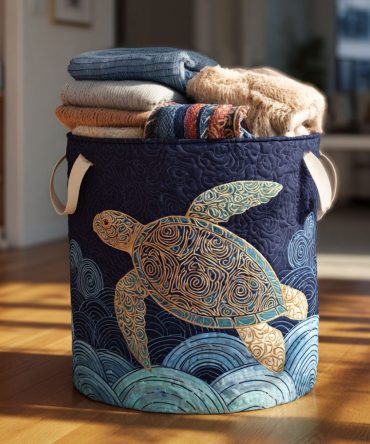 Golden Dawn Quilted Fabric Laundry Hamper — Luxury-Look Foldable Laundry Basket With Sturdy Handles For Chic Bedroom Storage