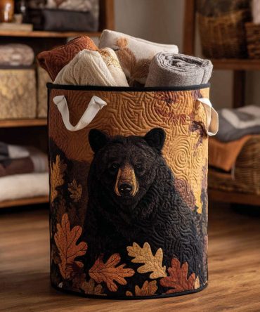 Golden Grove Quilted Laundry Hamper — Stylish Soft Laundry Bin With Handles, Large Capacity, Collapsible & Machine-Washable
