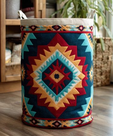 Golden Horizon Quilted Laundry Hamper – Modern Collapsible Storage Basket, Washable Fabric Laundry Organizer For Bedroom & Bathroom