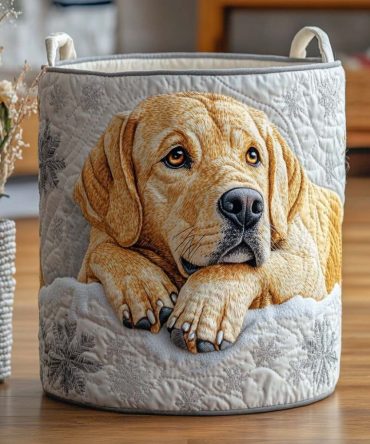 Golden Nap Quilted Laundry Hamper - Luxe Neutral Fabric Basket With Padded Quilting, Foldable Storage Solution With Handles For Stylish Homes