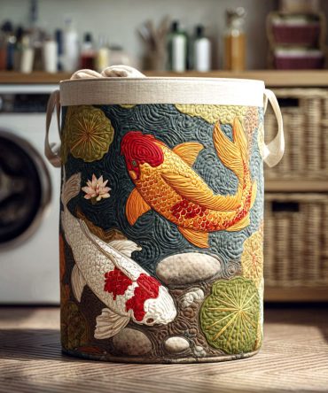 Golden Serenity Quilted Laundry Hamper — Elegant Gold-Accent Quilted Basket With Sturdy Carry Handles, Fold-Flat Storage & Machine-Washable Cover