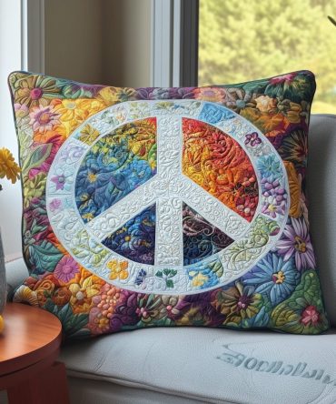 Groovy Patchwork Quilted Pillow Cover — Colorful Retro Patchwork Accent In Soft Cotton-Blend For Bold Sofa & Bed Styling