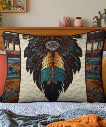 Night Guardian Quilted Pillow Cover — Majestic Owl-Inspired Decorative Pillowcase For Bedroom & Reading Nook, Dark-Neutral Accent