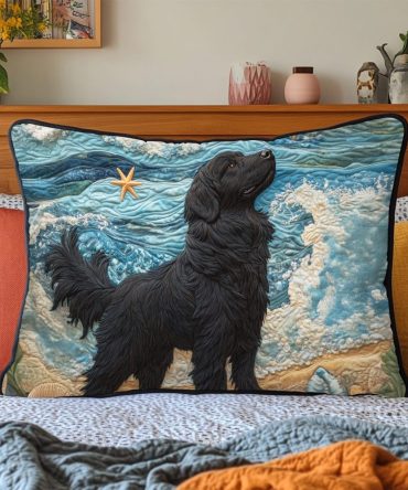 Harbor Guardian Quilted Pillowcase — Nautical Lighthouse Design, Textured Quilting For Coastal, Cottage & Beach House Décor