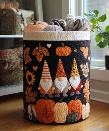 Haunted Hollow Helper Quilted Laundry Hamper — Spooky Seasonal Fabric Bin With Handles, Sturdy Collapsible Storage For Laundry & Home Décor