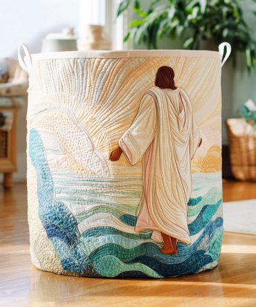 Heavenly Grace Quilted Laundry Basket - Premium Soft Quilted Hamper With Padded Sides, Large Foldable Laundry Organizer For Bedroom & Nursery