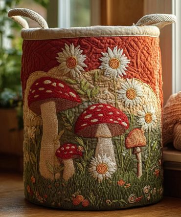 Hidden Bloom Quilted Laundry Hamper — Subtle Floral Foldable Laundry Basket, Machine-Washable Quilted Fabric With Reinforced Handles — Shop Now