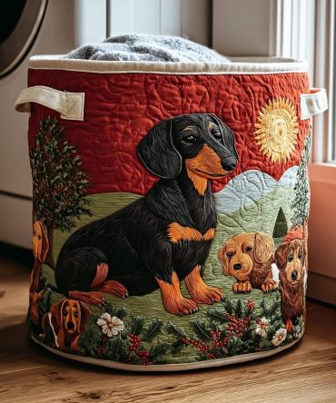 Holiday Paws Quilted Laundry Hamper — Paw-Print Festive Foldable Laundry Basket, Quilted Fabric Storage With Sturdy Handles & Washable Liner — Shop Now