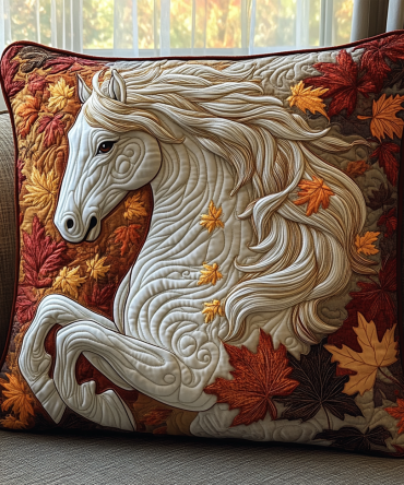 Horizon Ride Quilted Landscape Pillow Cover — Scenic Sunset Decorative Throw Case, Durable Quilted Texture For Couch, Cabin Or Patio