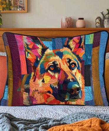 Playful Paws Quilted Pillow Cover — Joyful Paws Splash Decorative Throw Pillowcase, Cute Pet-Themed Accent For Kids’ Rooms & Living Spaces