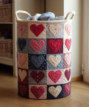 Kind Gather Quilted Laundry Hamper — Cozy Collapsible Fabric Basket With Handles, Versatile Decorative Storage For Home