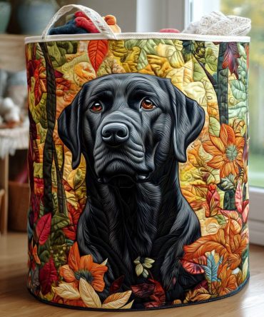 Labrador Loyalty Quilted Laundry Hamper — Dog-Themed Fabric Laundry Basket, Foldable & Durable Storage For Pet-Friendly Homes