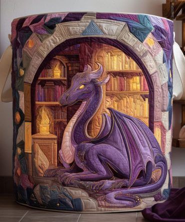 Lavender Mystic Quilted Laundry Hamper — Large Foldable Fabric Storage Basket With Handles, Soothing Lavender Design For Bedroom & Nursery