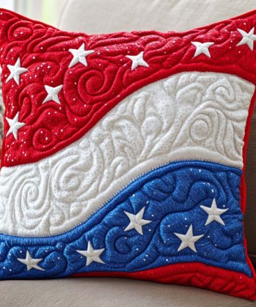 Liberty Line Quilted Pillow Cover — Classic Striped Quilted Throw Case, Textured Accent, Durable Fabric, Easy-Care Home Accessory