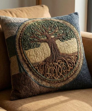 Living Heritage Quilted Decorative Pillow Cover: Cotton-Blend Throw Pillowcase For Bed & Sofa, Reversible, Machine Washable, Gift