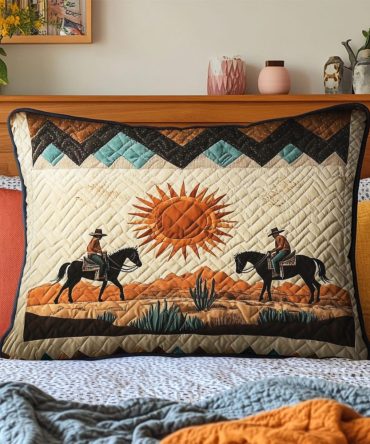 Rustic Spirit Quilted Pillow Cover — Earthy Cabin Accent Sham, Handcrafted Look, Durable Quilting For Cozy Lodge & Farmhouse Interiors