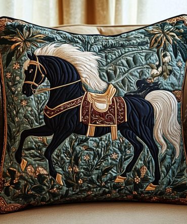 Luxury Quilted Pillow Cover With Majestic Mane Texture — Soft Cotton-Linen Throw Pillowcase For Sofa, Bed & Gift, Hidden Zipper