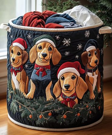 Merry Pack Festive Quilted Laundry Hamper — Holiday-Themed Foldable Fabric Storage Basket With Reinforced Handles And Washable Cover — Shop Now