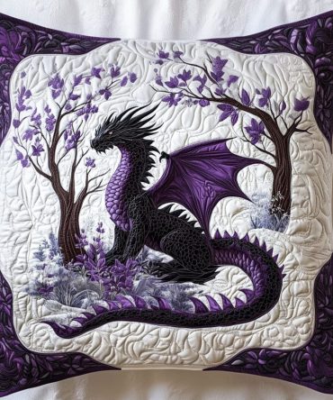 Midnight Fury Quilted Pillow Cover — Dramatic Dark-Hued Decorative Sham With Bold Pattern For Modern Industrial, Gothic & Contemporary Spaces
