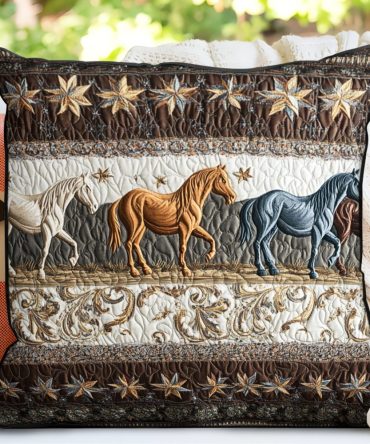 Equestrian Quilted Throw Pillow Cover — Bridle-Inspired Decorative Cushion, Saddle-Style Texture For Rustic And Country Homes