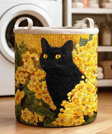 Mystic Bloom Quilted Laundry Hamper — Boho Floral Foldable Fabric Basket With Durable Handles, Decorative Storage For Clothes & Linens