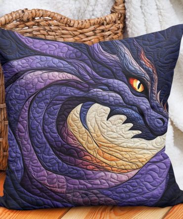 Mystic Flame Quilted Pillowcase - Enchanted Flame Pattern, Soft Quilted Accent Cover For Boho, Gothic & Statement Beds