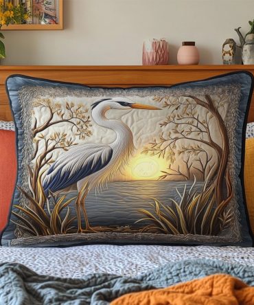 River Elegance Quilted Decorative Pillowcase – Serene Watercolor River Print, Soft Cotton Blend, Hidden Zipper, Machine Washable Accent
