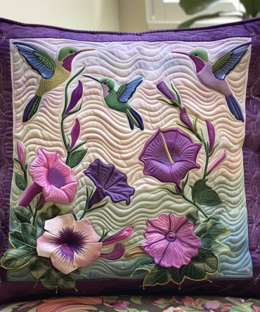 Nature'S Harmony Quilted Pillow Cover — Earthtone Floral & Leaf Accent Sham, Organic-Feel Cotton Blend For Eco-Friendly Home Decor